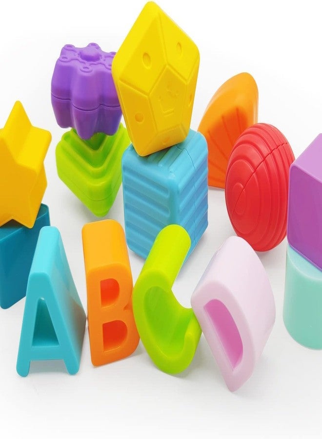 BIG FOLK BIGFOLK® Baby Shape Sorter Toy Set| 14 Pcs Sensory Shapes & Elastic Band Box | Montessori Brain Development Toy for Toddlers Age 1-3 | Early Learning Gift for Boys & Girls| BPA-Free & Safe - Image 5